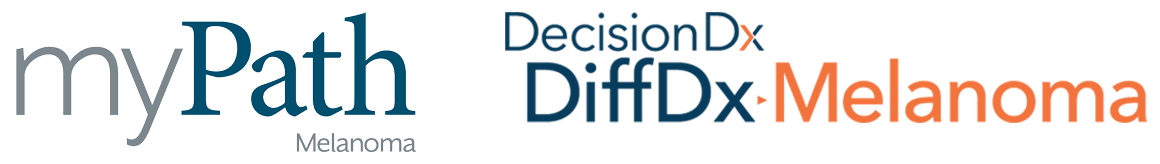 A blurry image of the words my path decision dx diffdx melanoma