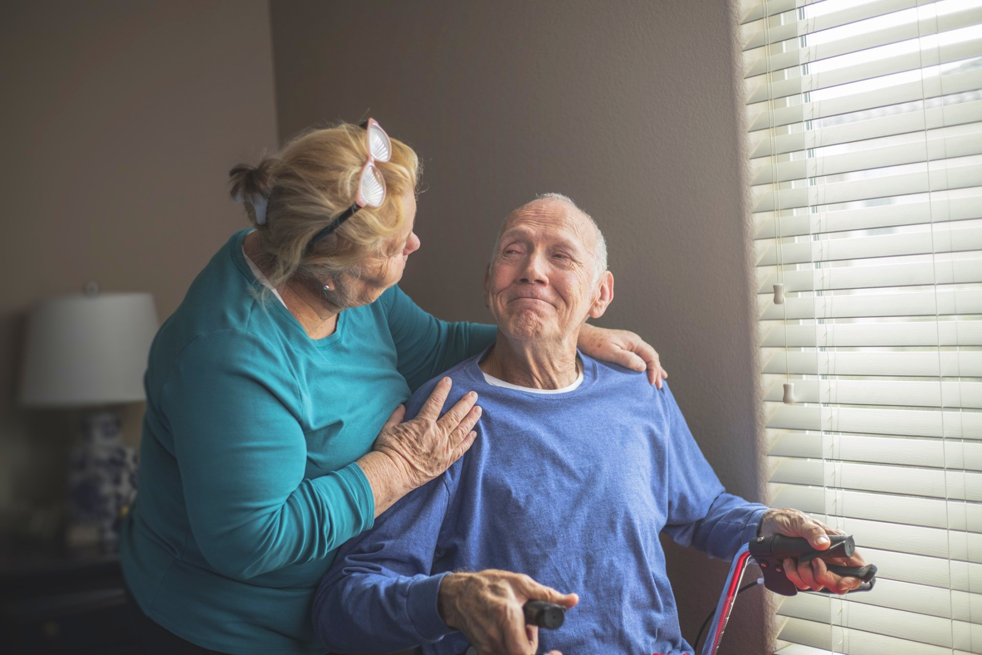 Family member caring for patient