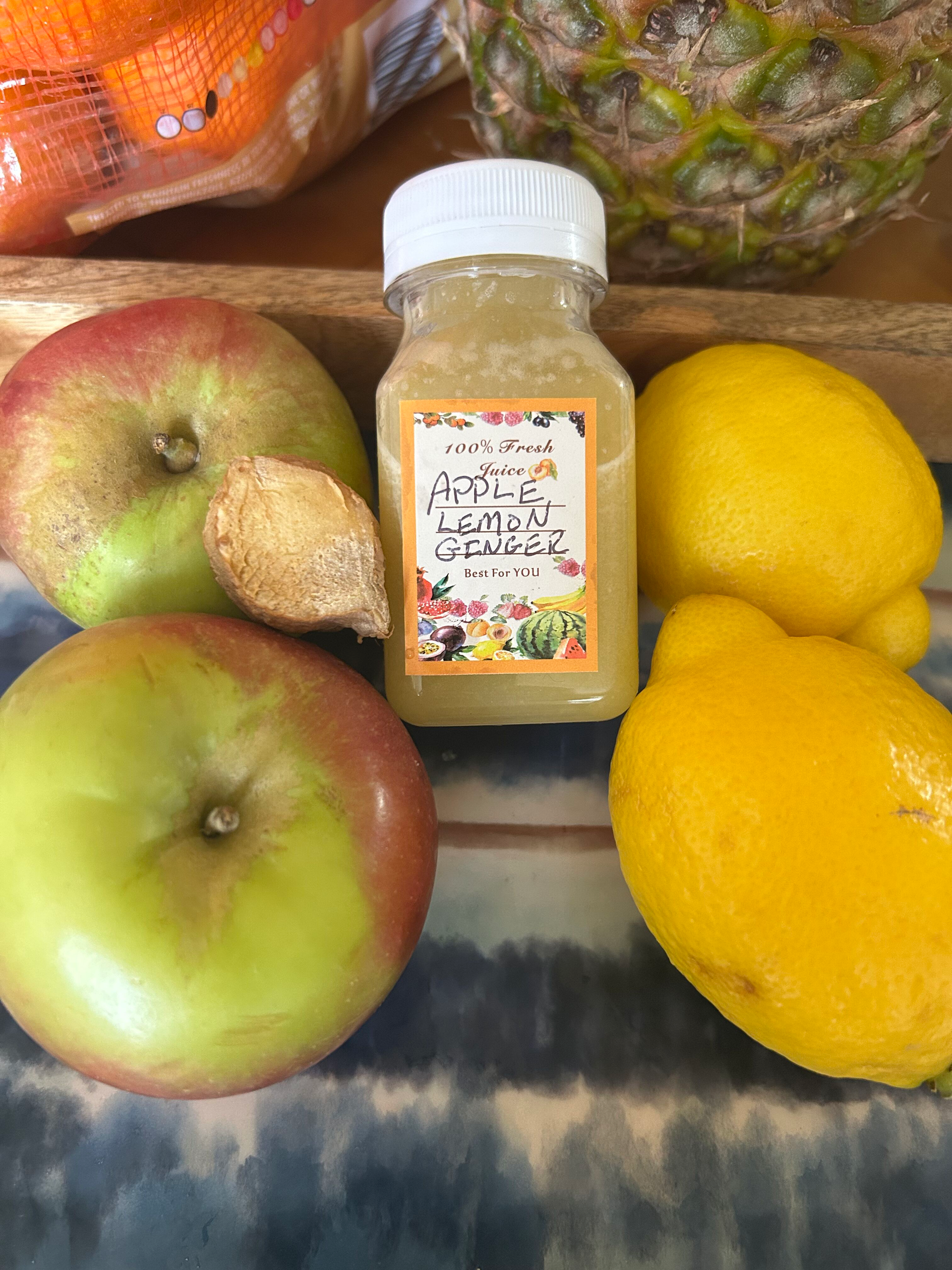 Apple, Lemon, Ginger Immunity booster shots 6pack.