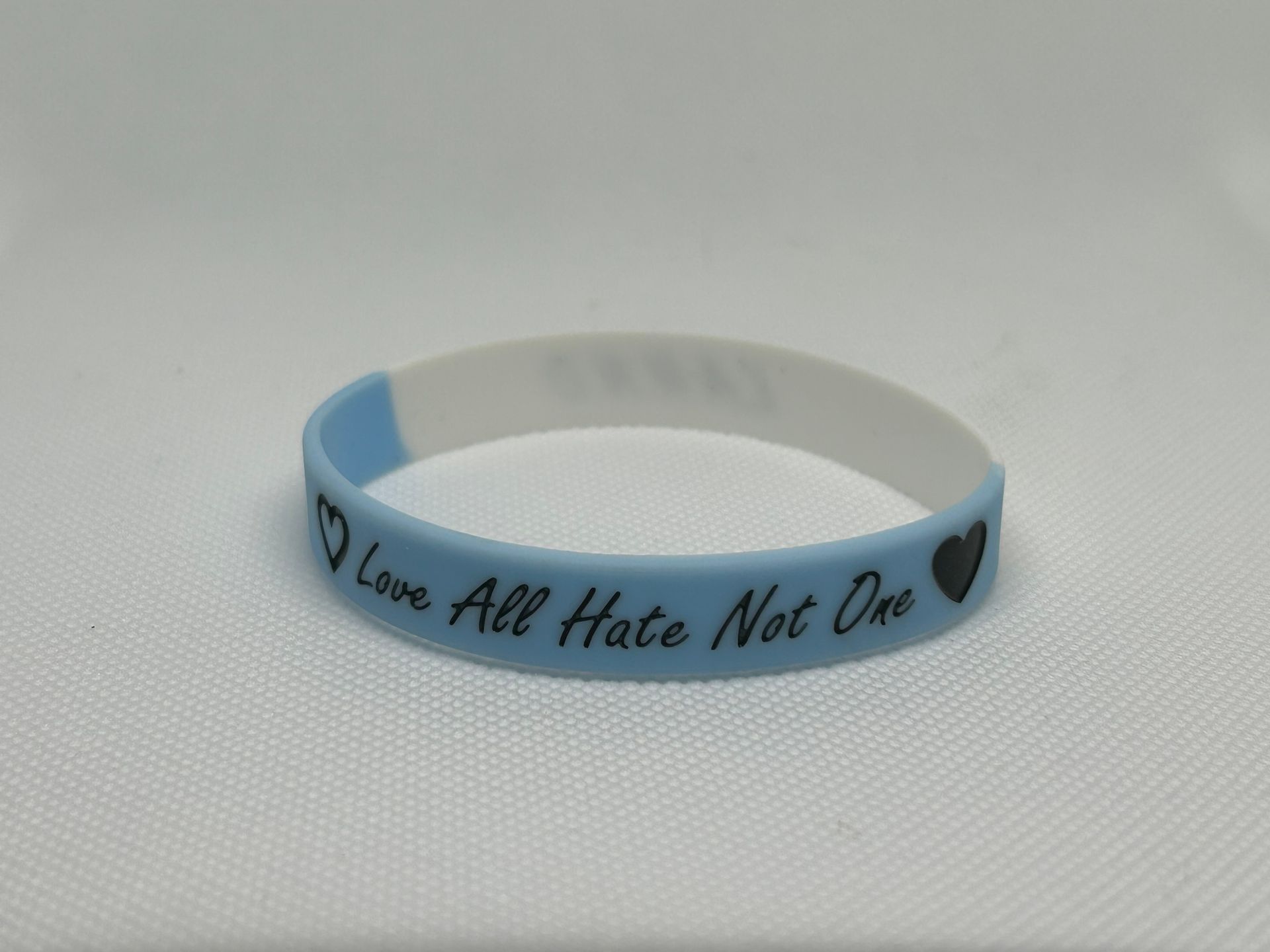 Love All Hate Not One silicone wristband