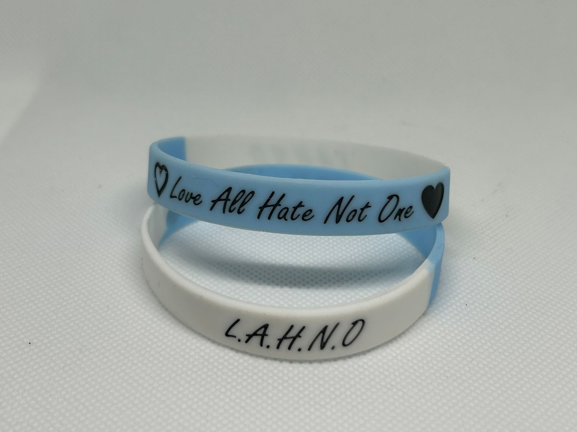 Love All Hate Not One silicone wristband