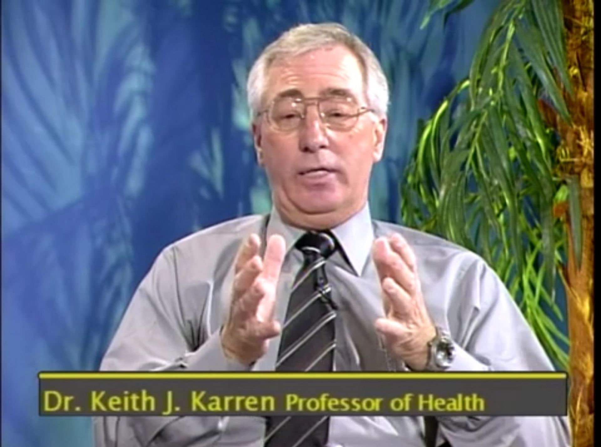 Dr. keith j. karren professor of health is talking