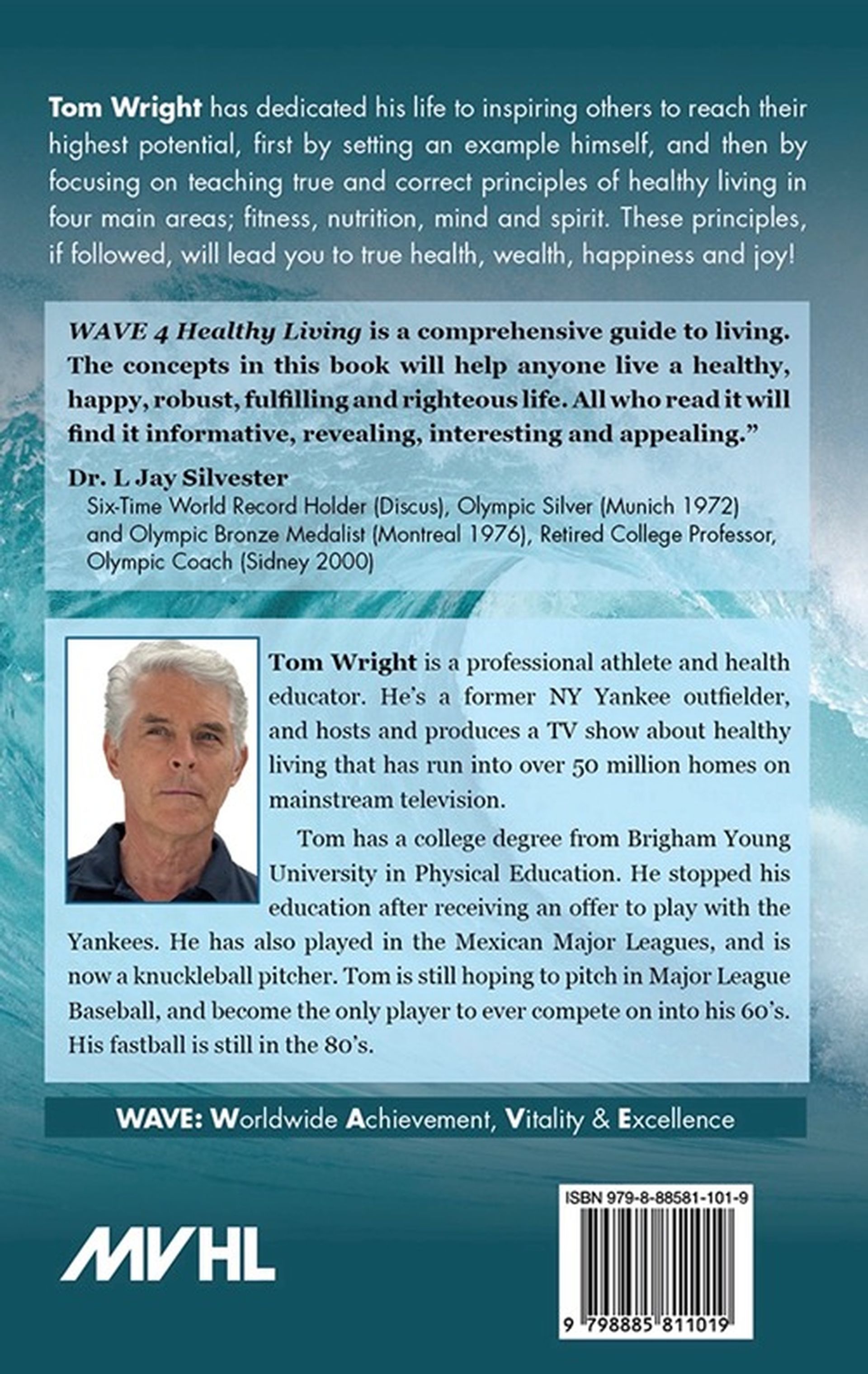 The back of a book with Tom Wright on it.