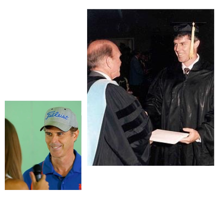 Tom Wright wearing a hat