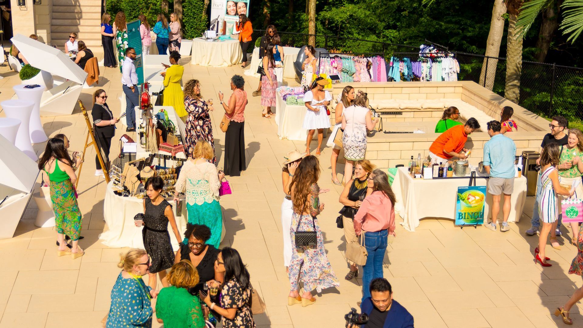 women attending networking event