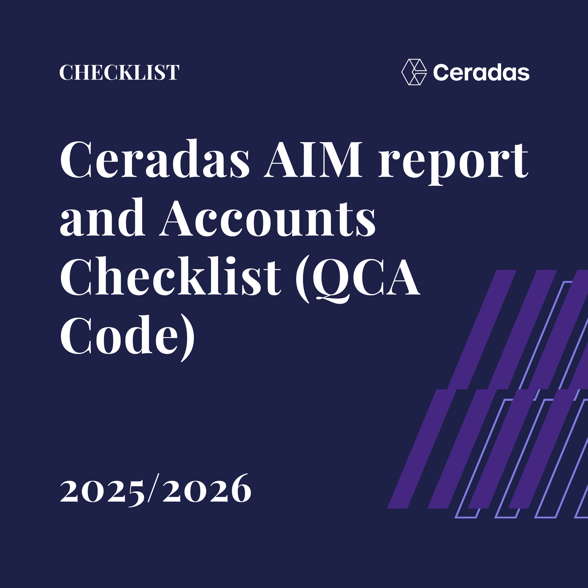 Checklist: AIM Report & Accounts Checklist (QCA Code)