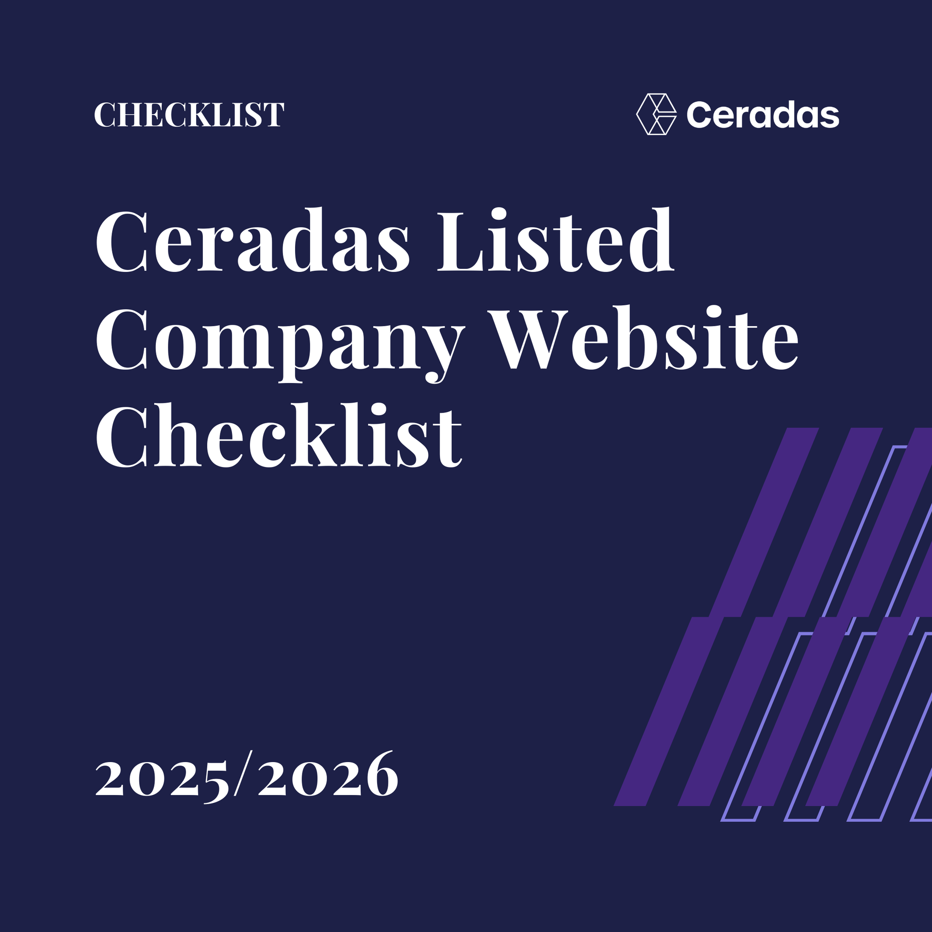 Checklist: Listed Company Website Checklist