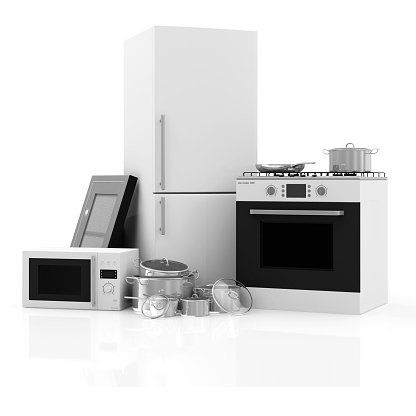 Refrigerator, Gas cooker, Microwave, Cooker hood and Steel Pans - Appliances - Bright Appliance in Acton, MA