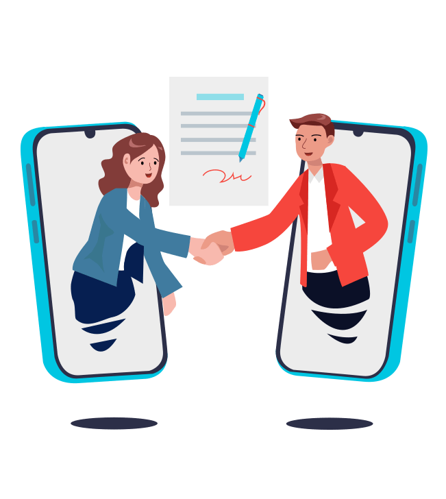 People shaking hands icon