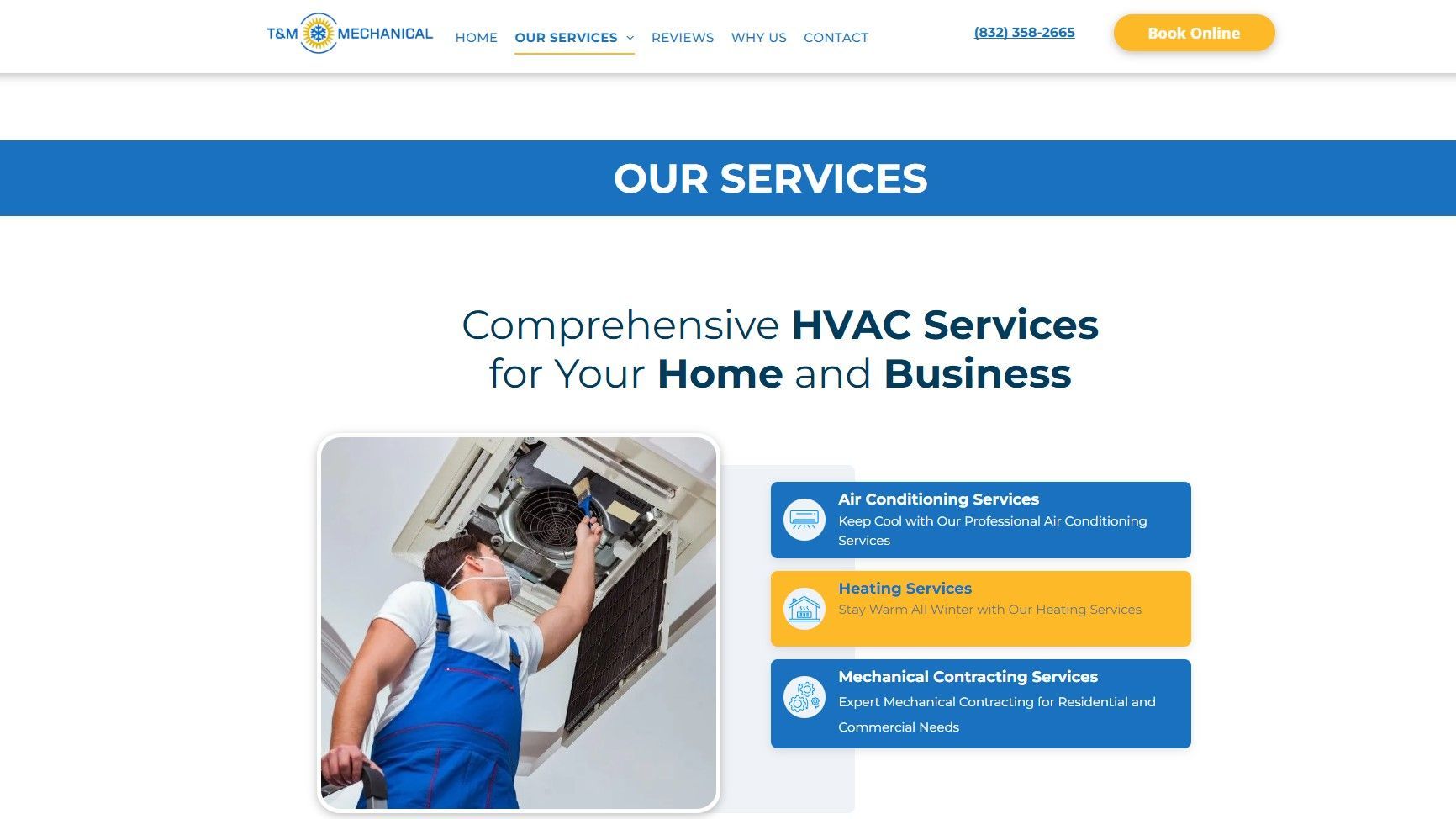 Our HVAC Services T & M Mechanical Services, Inc.