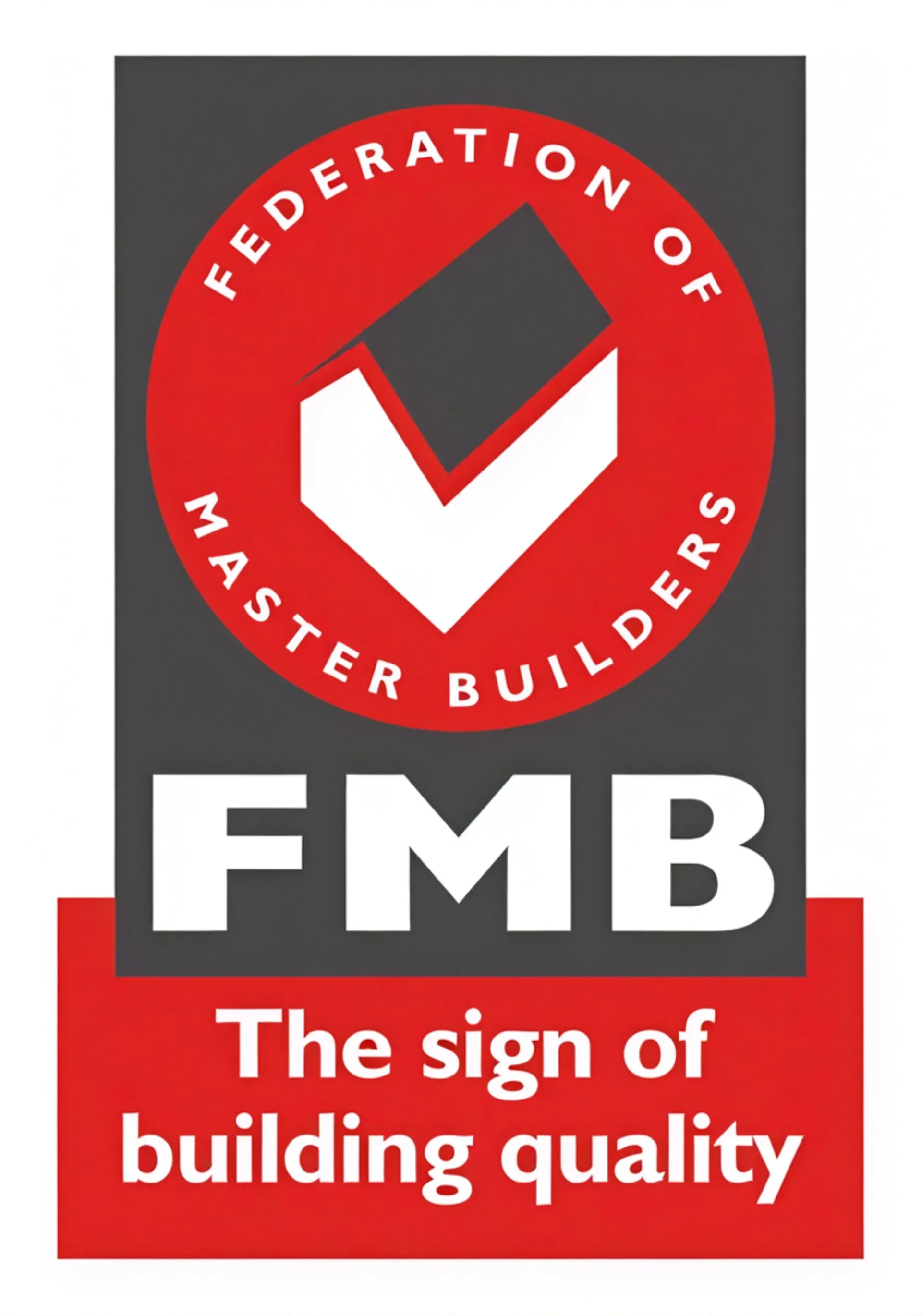 A logo for the federation of master builders