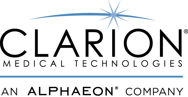 Le logo de Clarion Medical Technologies est une société Alphaeon.