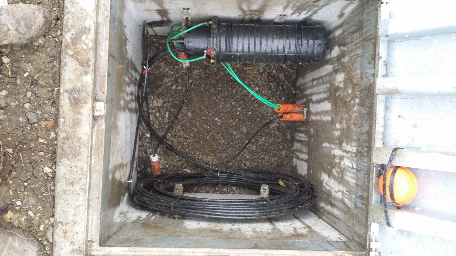 A box with a bunch of wires in it