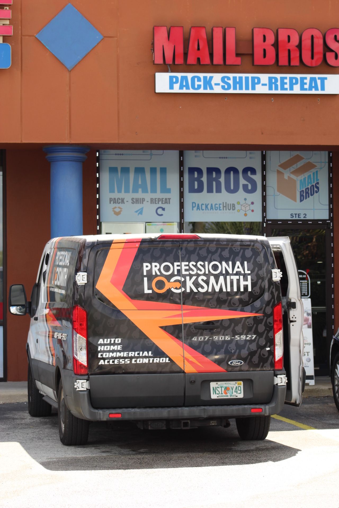 Prolocksmith Orlando mobile locksmith van responding to an emergency locksmith call in Lake Nona Florida