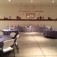 inside of creekview barn - wedding reception