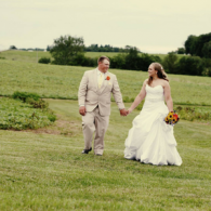 wedding portrait by field
