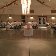 inside of creekview barn - wedding reception