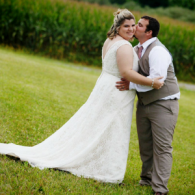 wedding portrait by field