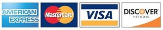 Credit cards accepted: Visa, MasterCard, Discover, American Express