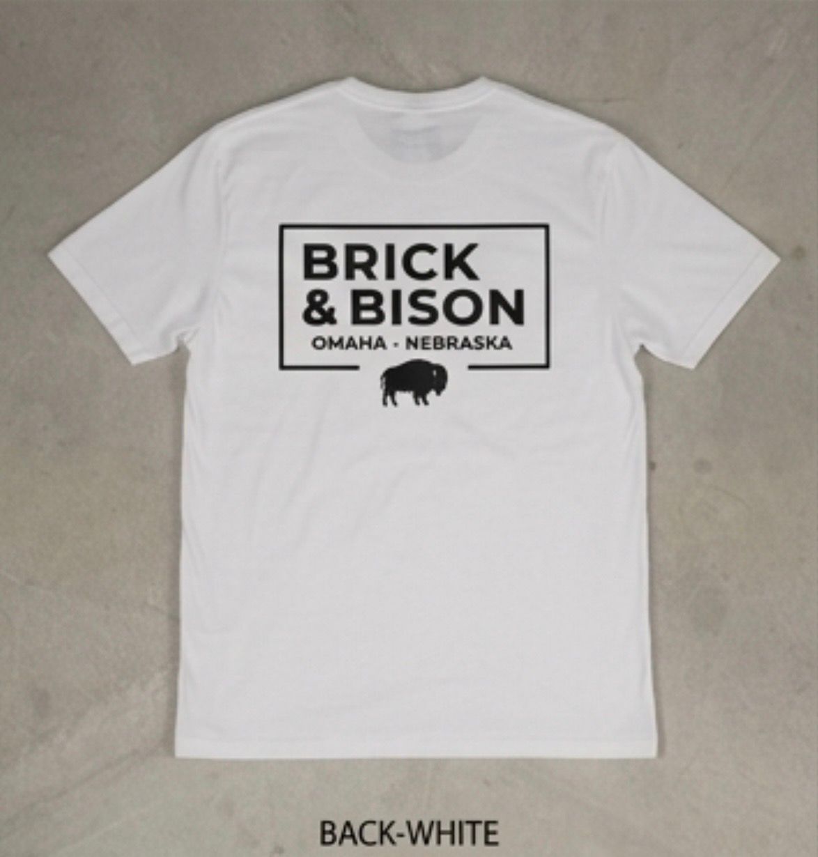 Foundation Brick & Bison Tee - WHITE