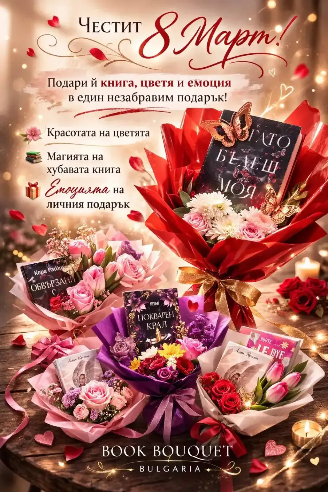 книжни букети българия букет с книга book bouquet bulgaria 8 mart