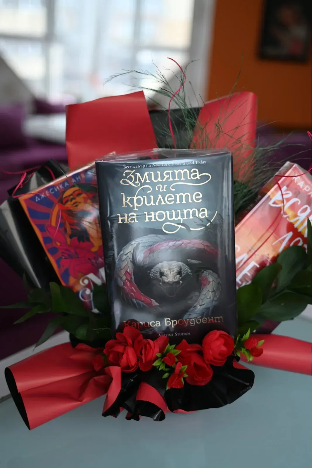 книжни букети българия коледен букет с книга book bouquet bulgaria