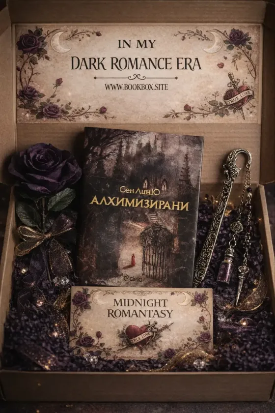 Книжна кутия тъмна романтика роментъзи midnigh romantasy book box България 