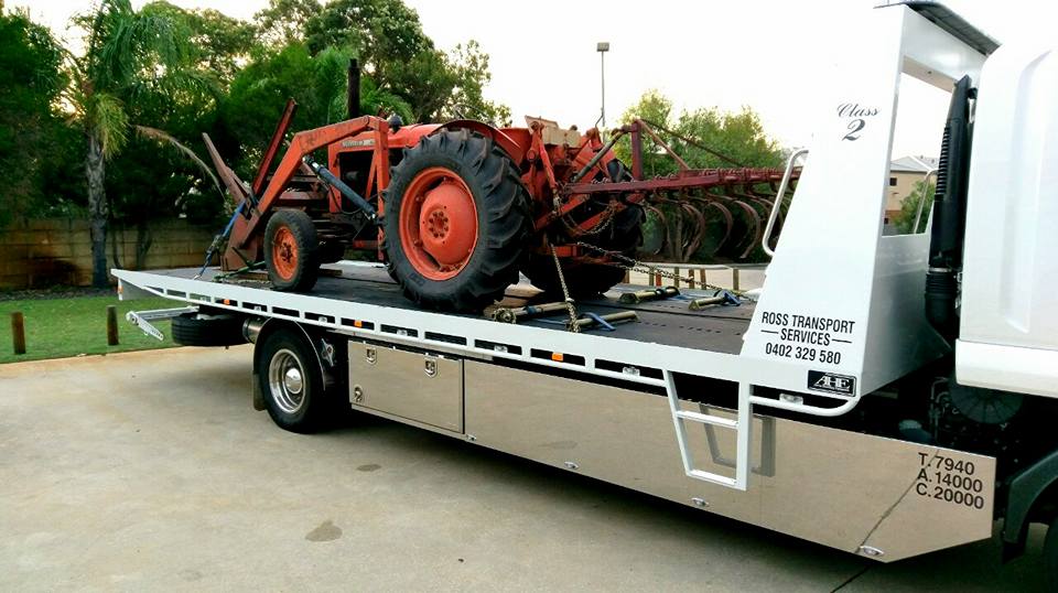 heavy machine being transported