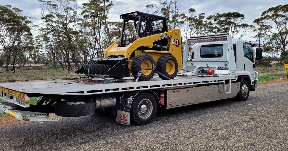 Heavy machine being transported