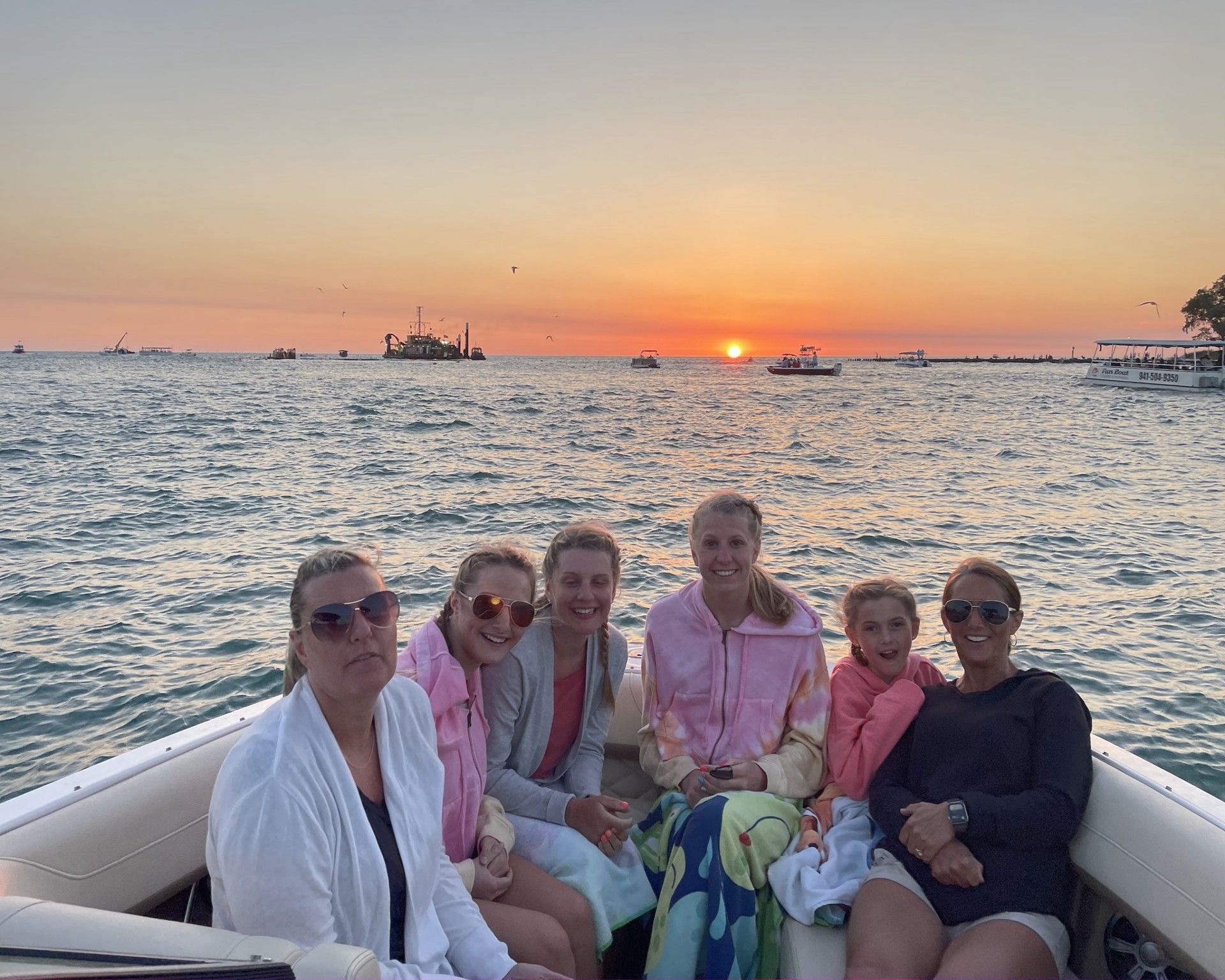 Two couples enjoying the tour boat