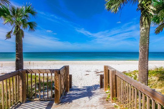 A white sand beach on the gulf