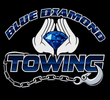 Blue Diamond Towing logo: hands cradling a blue diamond, 