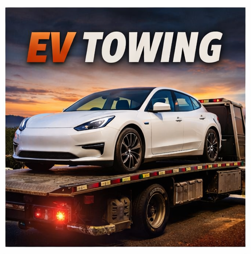 EV and Tesla towing service in Davenport Florida using a flatbed for safe electric vehicle transport