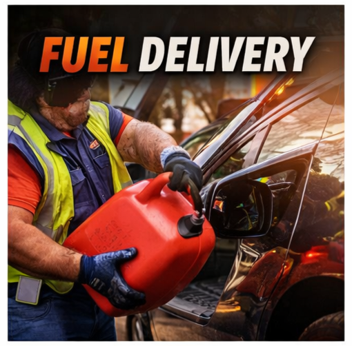 Fuel delivery roadside assistance in Davenport Florida providing gas to a stranded vehicle