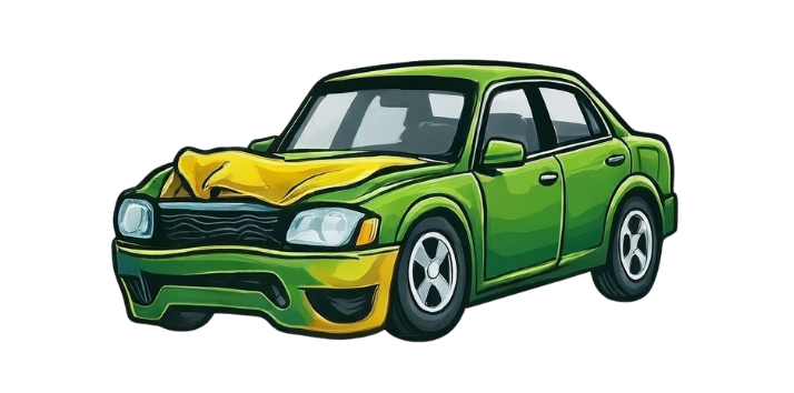 Cash for junk cars Charlotte NC illustration showing tow-away pickup for junk car buyers