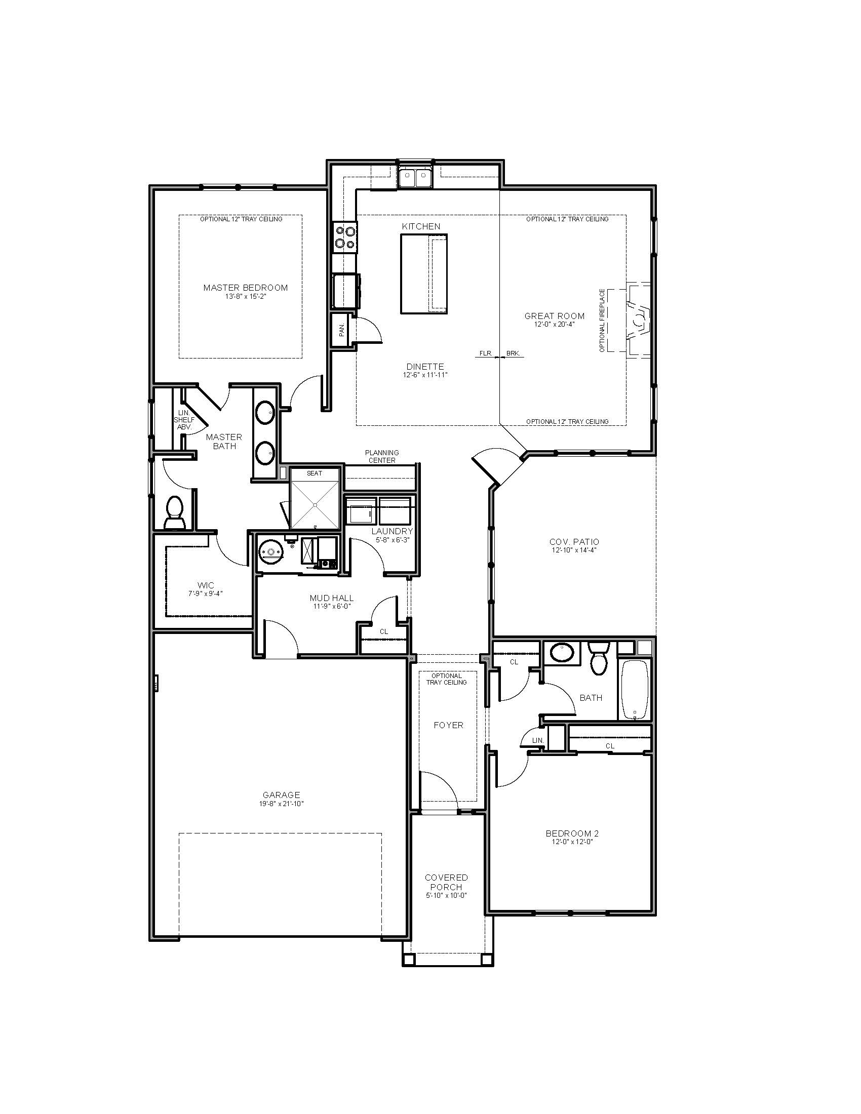 The Stratford Floor Plan Donley Homes Pickerington, OH 43147