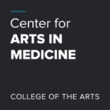 The logo for the center for arts in medicine college of the arts