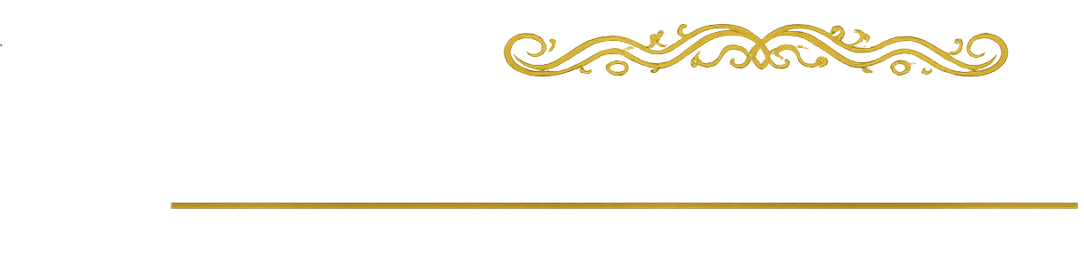 Gold filigree and line on white background.