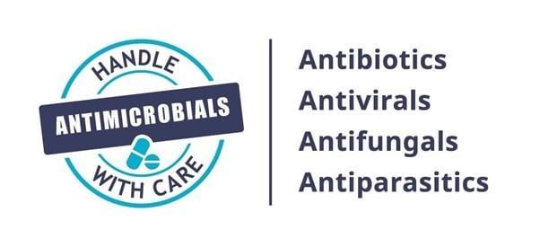 A Logo That Says Handle With Care Antimicrobials — New Horizons Dental in Port Douglas, QLD