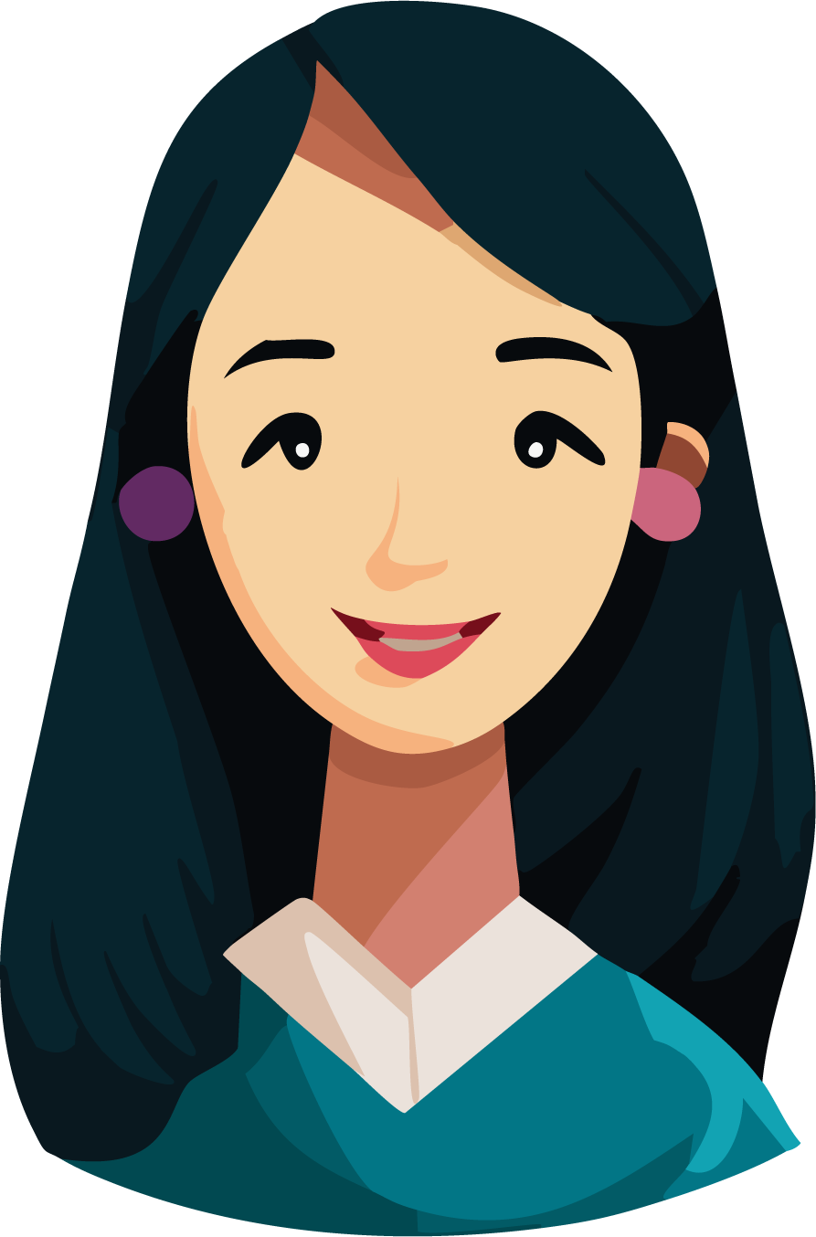 illustration of Asian American woman with questions about instructional design