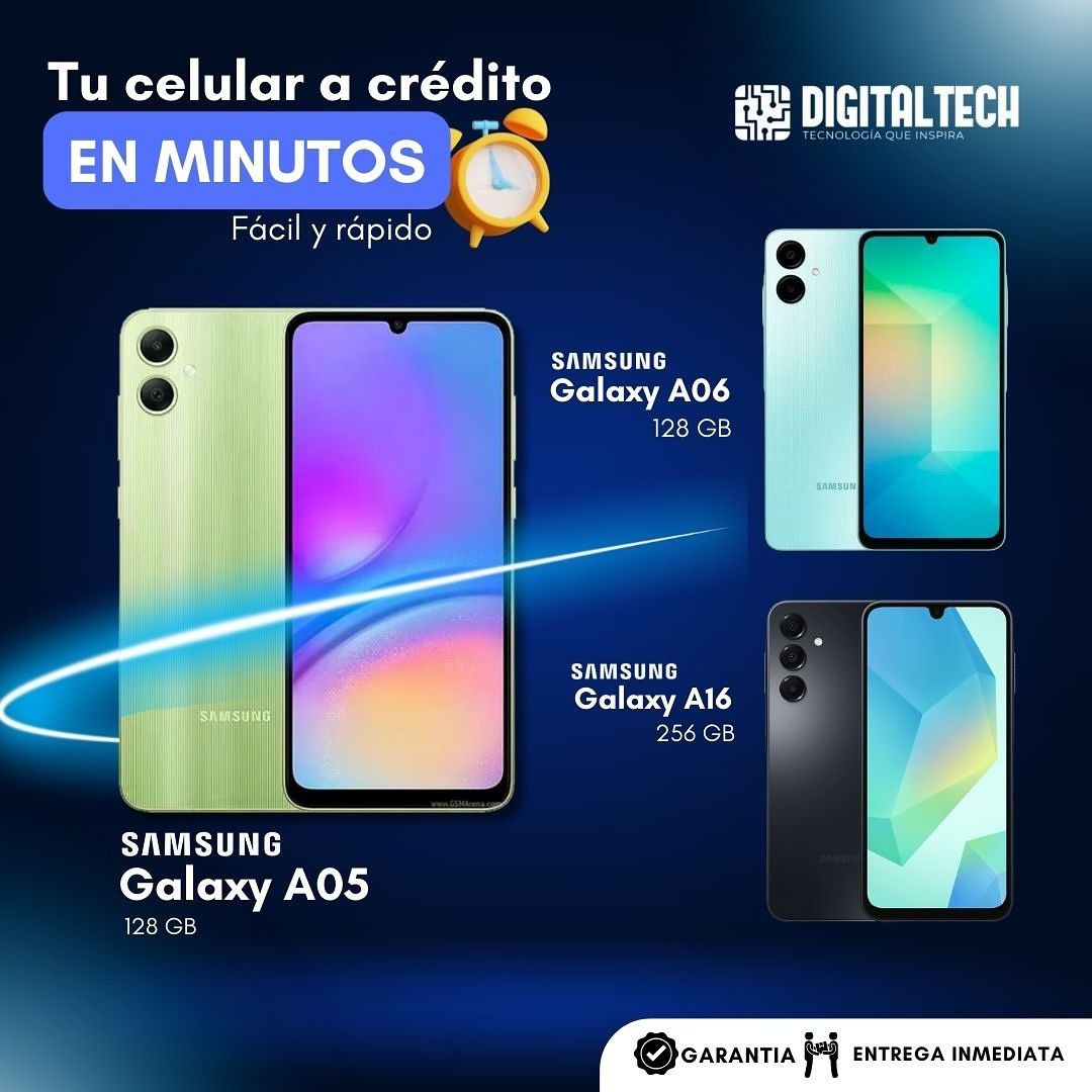 Anuncio de celulares. Presenta un reloj y el texto