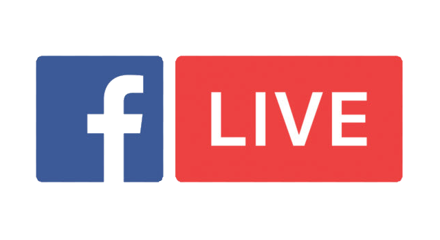 Facebook Live logo: blue Facebook