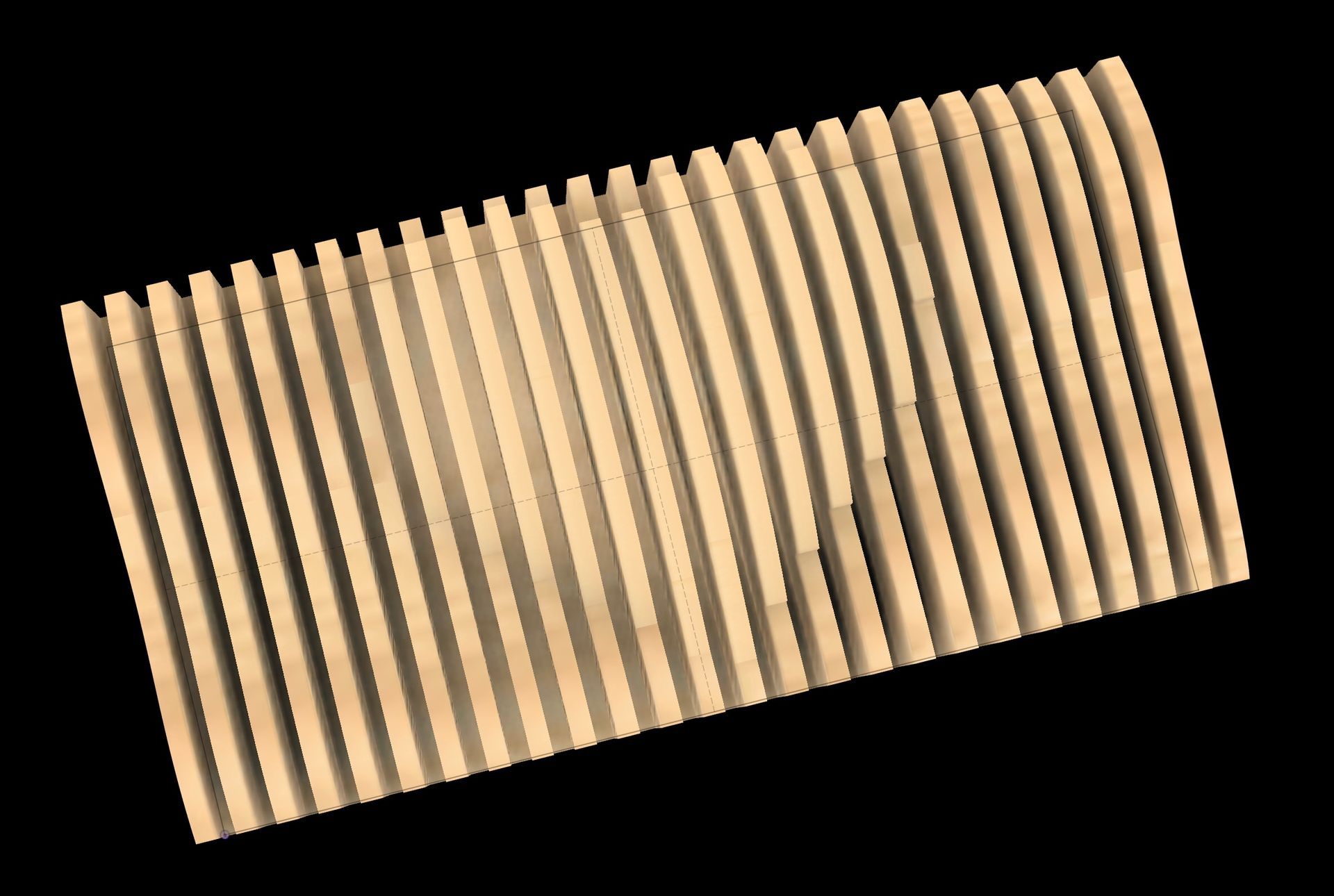 A piece of wood with a striped pattern on it