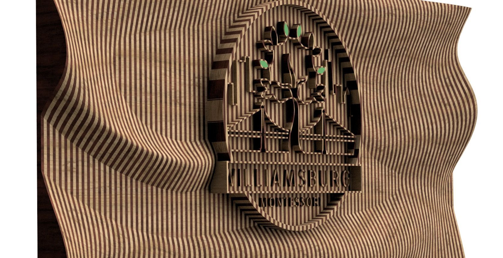 A piece of cardboard with a picture of a building on it.