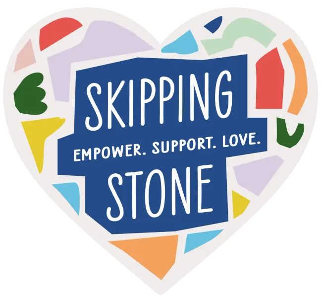 Heart-shaped logo with 