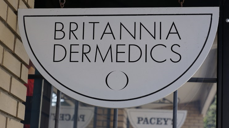 Britannia Dermedics signage is seen outside their clinic