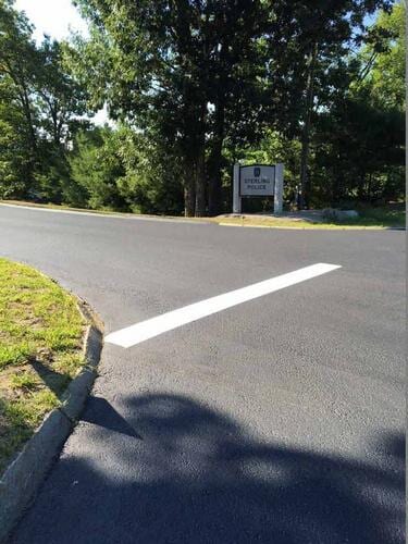 Sterling Police Before - Sealcoating in Worcester, MA