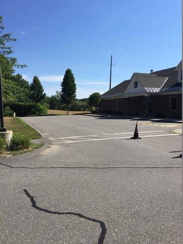Sterling Police Before - Sealcoating in Worcester, MA