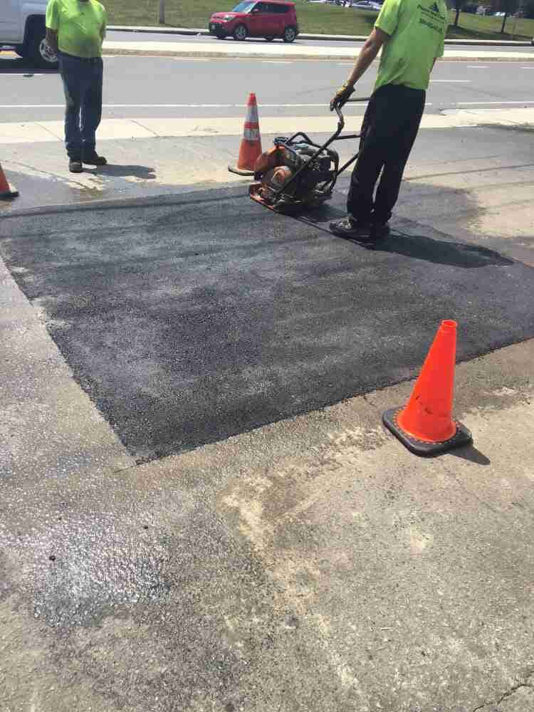 AutoZone Patch complete - Sealcoating in Worcester, MA