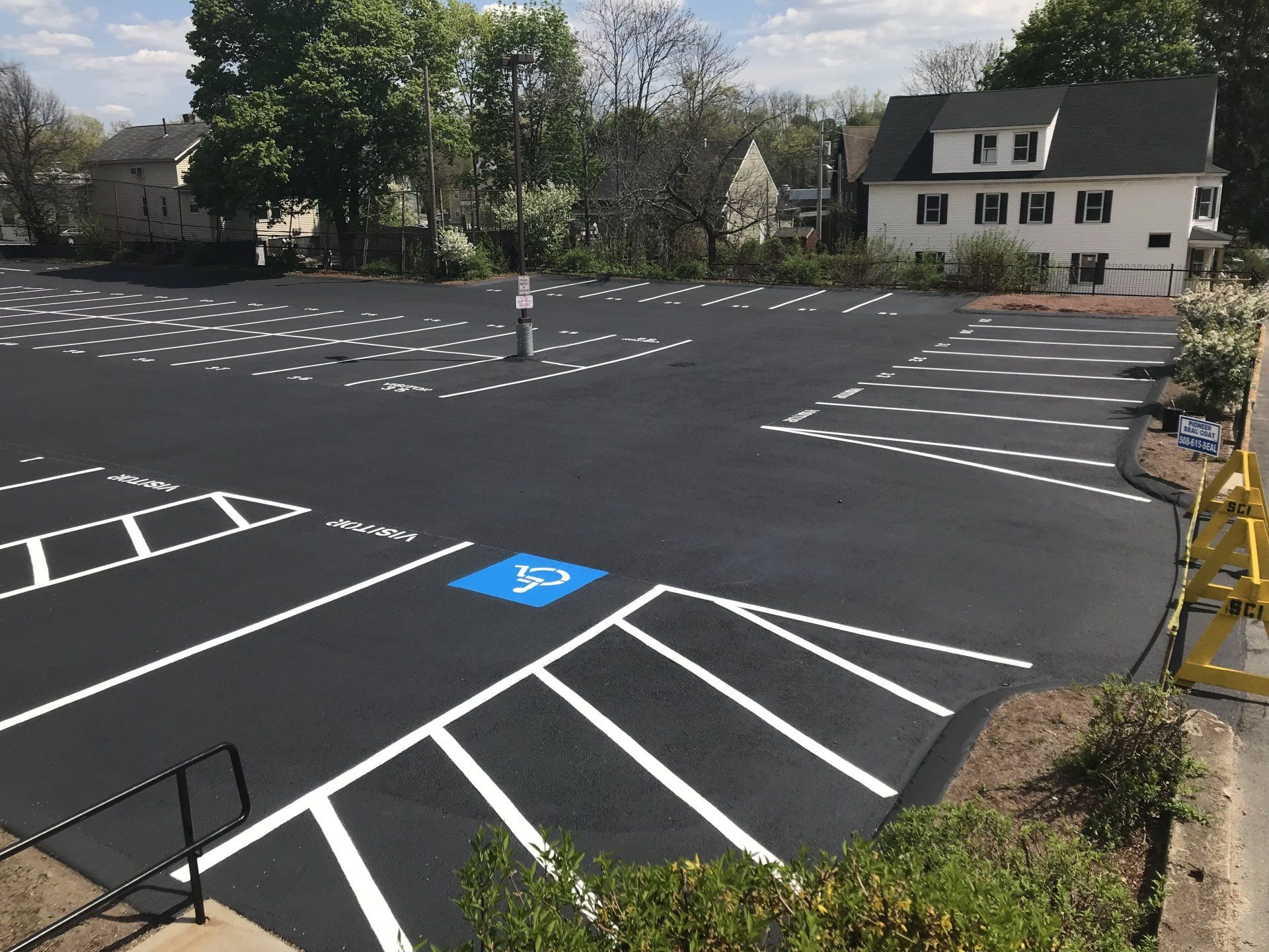 New Commercial Parking Lot — Newly Paved and Painted Parking lot in Worcester, MA